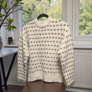 Zara Cream Knitwear Fancy Collection Kids Accents Sweater 13/14 Yrs Old